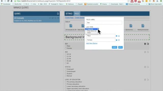 Query types: Background information form смотреть онлайн
