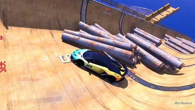 GTA V Spiderman Crazy Car Racing By Trevor! MEGA Ramp Jump Challenge смотреть онлайн