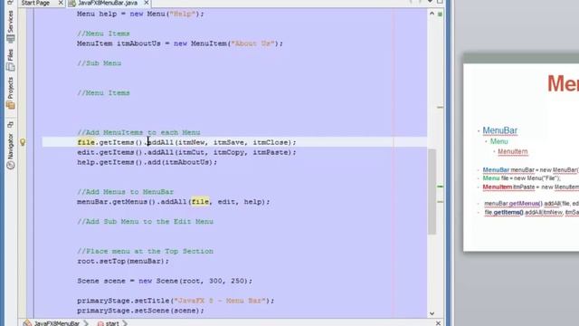 JavaFX 8 Tutorial - Menu Bar - Part 1 - #15 смотреть онлайн