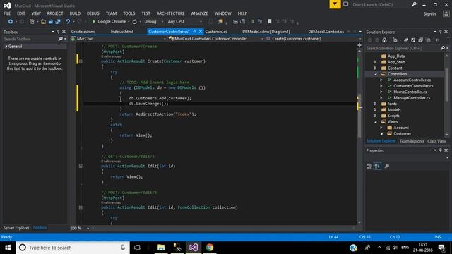 C# Asp.Net MVC CRUD Operations Using Entity Framework смотреть онлайн