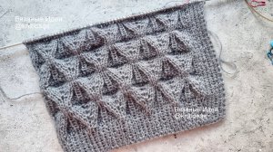 МК +Схема! Рельефный узор Ромбы спицами!