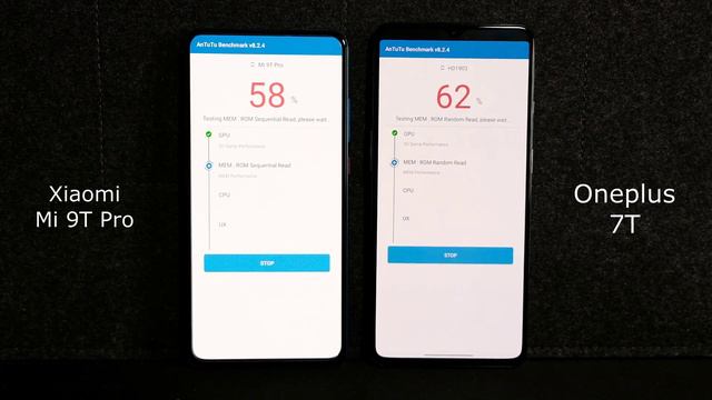 Xiaomi Mi 9T Pro Vs Oneplus 7T - Antutu Benchmark Test