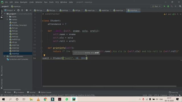 __init__() constructor in python (OOPS) | Python Tutorials for Beginners in Hindi | Part-54 |#Pytho смотреть онлайн
