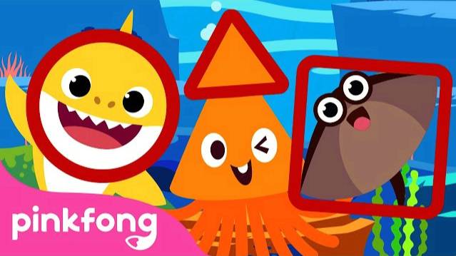 Learn Shapes with Squid撚 & Baby Shark 🔵🔺◾️ |+Compilation | Pinkfong Shape Songs for Children смотреть онлайн