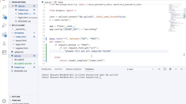 Flask Tutorial #9: Bit.ly Clone - Shorten the URL 1 (PART 2) смотреть онлайн