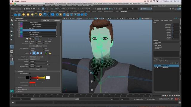 3D Basics in Maya - Rigging and Skinning with HumanIK смотреть онлайн
