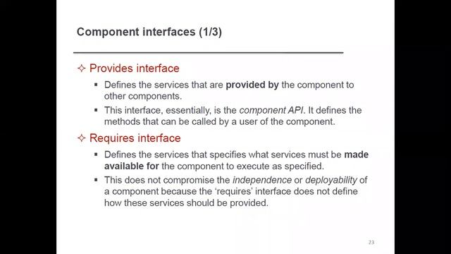 Component as a Service provider, Component interfaces, forms and its stages. смотреть онлайн