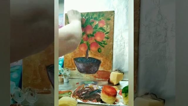 Рисование поролоном)) Красивая картина своими руками ? . смотреть онлайн