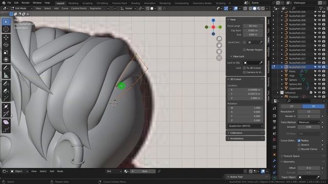 Создание персонажа в Blender. Прическа , таймлапс. Часть 24. смотреть онлайн