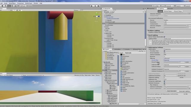 Unity Урок 37 Lighting Освещение Lightmapping Setting Progressive. Обучение уроки Unity3D смотреть онлайн