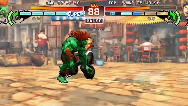 Street Fighter Blanka vs E Honda Yun Rose Abel Street Fighter смотреть онлайн