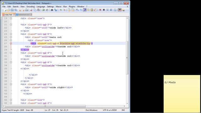 Bootstrap Tutorial for Beginners - 09 - The visible class смотреть онлайн