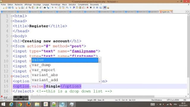 [HTML] tutorial #1 part 2 ,social network , php ,html (register page) смотреть онлайн