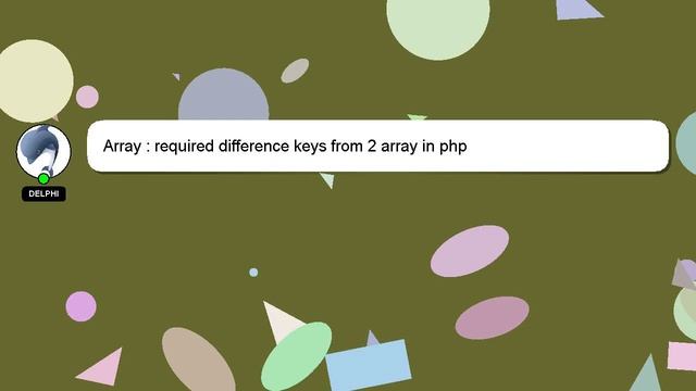 Array : required difference keys from 2 array in php смотреть онлайн