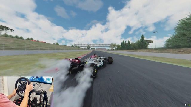 Drifting Lewis Hamilton's W13 Around Circuit de Barcelona | Assetto Corsa смотреть онлайн