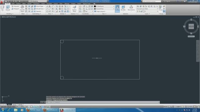 Autocad 2013 Tutorial Simple Kitchen Table Fillet and Extrude смотреть онлайн