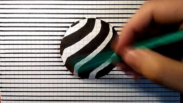 Как нарисовать 3Д СФЕРУ / Оптическая илюзия 3D / Простые рисунки смотреть онлайн