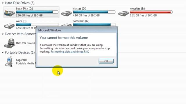 Как форматирование диска C Windows 7 смотреть онлайн