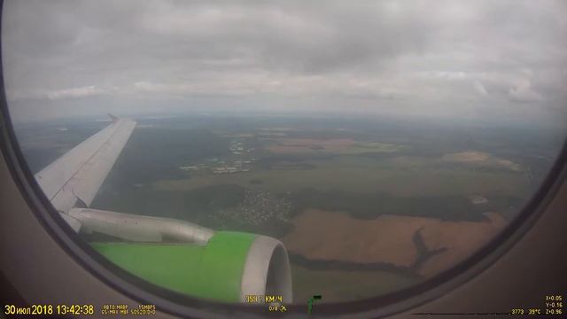 Взлёт самолёта из аэропорта Домодедово. смотреть онлайн