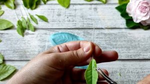 Роза из холодного фарфора, прилистник, тонировка, простой способ для начинающих! rose cold porcelai