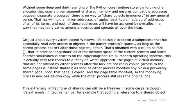 PYTHON : Possible to share in-memory data between 2 separate processes? смотреть онлайн