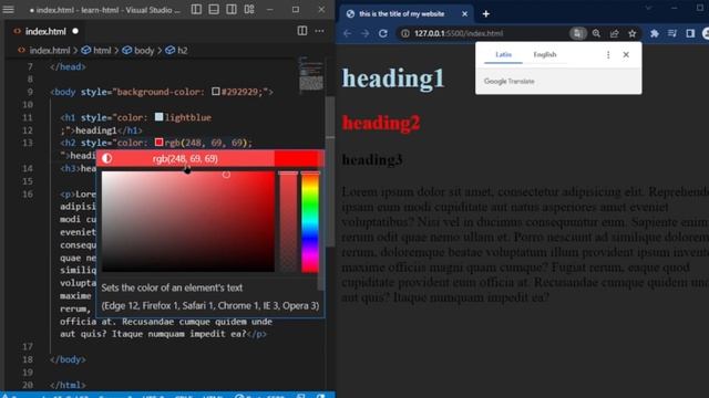 HTML Colors Explain in Just 4 Minutes - Html Course - Part 7 - Web Content смотреть онлайн