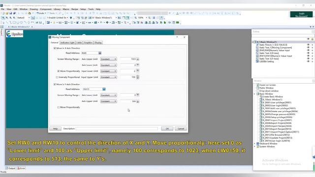 How to use "moving component" #FStudio HMI programming software смотреть онлайн