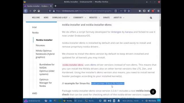 EndeavourOS - Fix NVidia graphics issue after upgrade to XFCE 4.16 смотреть онлайн