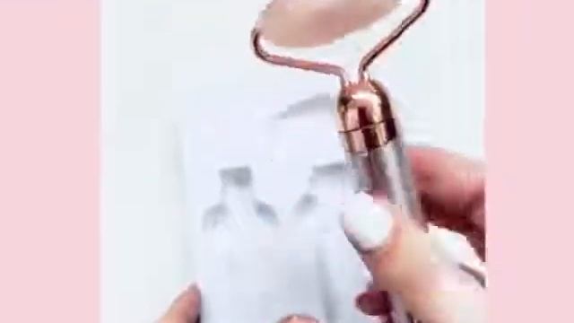 Роликовый массажер для лица из розового кварца смотреть онлайн