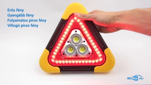 COB LED szolár multifunkciós lámpa elakadásjelző háromszög HB-6608-9 смотреть онлайн