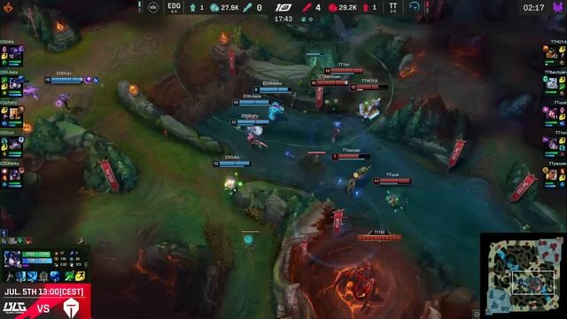 EDG vs TT - Game 3 | Week 6 Day 2 LPL Summer 2023 | Edward Gaming vs TT G3 смотреть онлайн