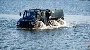 Новый вездеход КРЕЧЕТ-X310. Испытания на воде