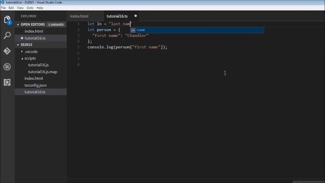 ES6 and Typescript Tutorial - 16 - Object Literals Part 2 смотреть онлайн