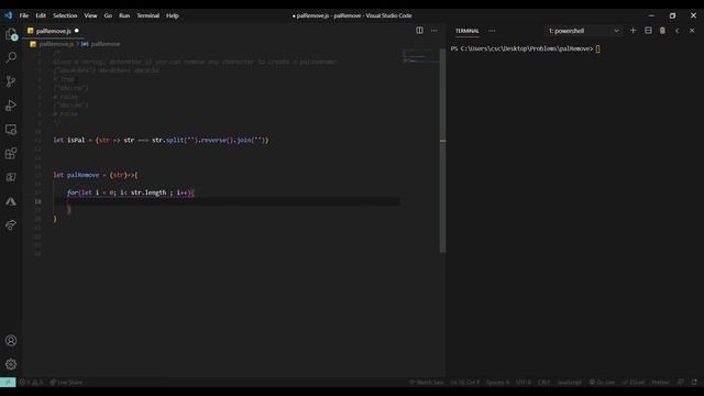 Remove a Character To Get a Palindrome | (LeetCode) смотреть онлайн