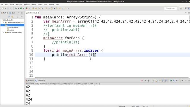 Kotlin für alle Tutorial #29 - For Schleifen mit Indizes смотреть онлайн