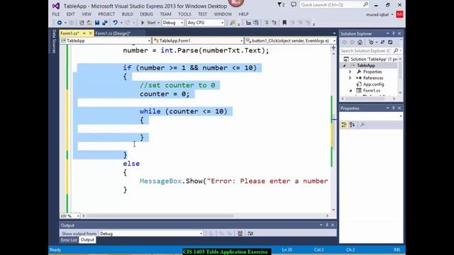 C# while loop table смотреть онлайн