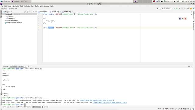 PHP для начинающих. Урок #7 - Подключение файлов смотреть онлайн