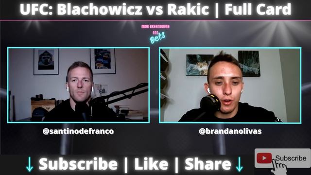 MMA BETS: UFC JAN BLACHOWICZ VS ALEXANDER RAKIC | FULL CARD смотреть онлайн