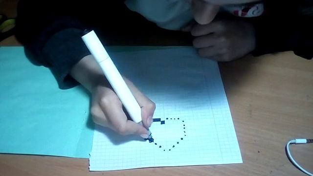 как нарисовать сердце по клеточкам смотреть онлайн