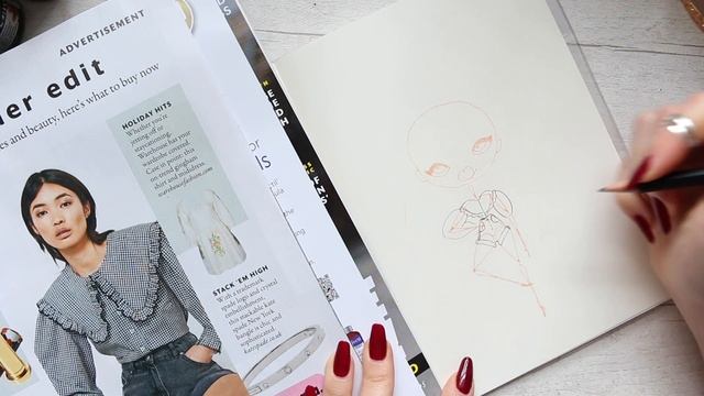 Moving Doll Illustration | OUTFIT Tutorial | PART 1/2 смотреть онлайн