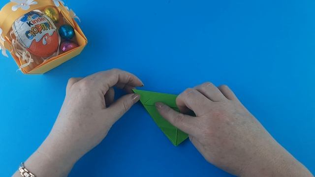 Корзинка оригами / Как сделать корзинку из бумаги / Поделки на Пасху смотреть онлайн