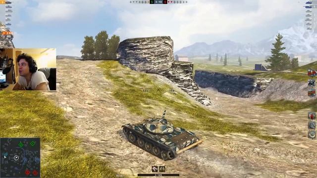 WoT Blitz - Как работает мозг танкиста. Т54 облегченный с 2 ХП - World of Tanks Blitz (WoTB) смотреть онлайн