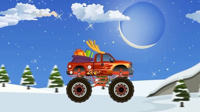 Монстр трак. На машинке везем сюрпризы малышам смотреть онлайн