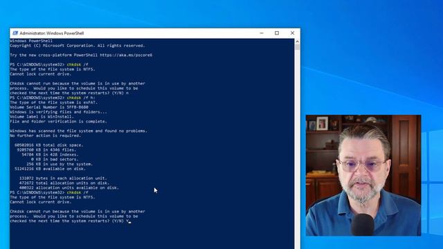 “Chkdsk Cannot Run Because The Volume Is In Use By Another Process”
