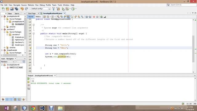 String Class Java compareTo смотреть онлайн