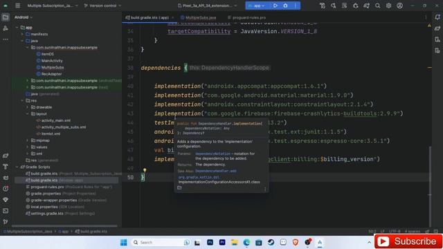 Multiple Subscription | Google Play Billing Library | version 6 | Android JAVA смотреть онлайн