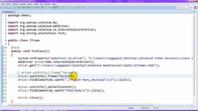 How to Handle Frames in Selenium WebDriver смотреть онлайн