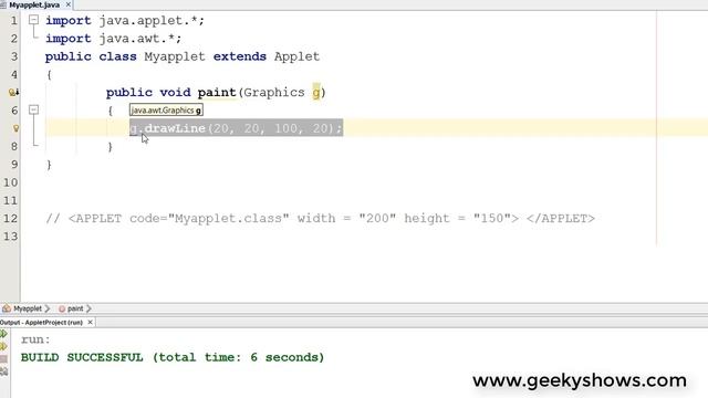 Draw Line in Java Applet (Hindi) смотреть онлайн