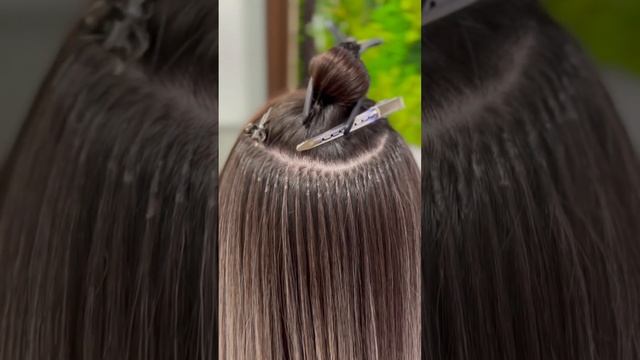 Наращивание биопротеиновых волос на плотное каре✨ 300 грамм волос 80 сантиметров #вероникатерлеева смотреть онлайн