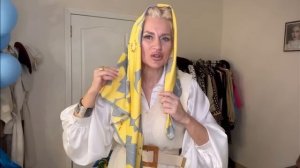 Как повязать красиво платок на голову в Пасхальный день размер 90*90